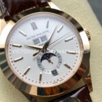 PP+ Factory Patek Philippe Annual Calendar 5396R-011 Rose gold Silver Dial (2) PP+ Factory Patek Philippe Annual Calendar 5396R-011 38.5mm Rose Gold Silver Dial