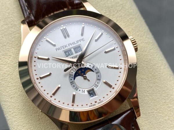 PP+ Factory Patek Philippe Annual Calendar 5396R-011 Rose gold Silver Dial (2) PP+ Factory Patek Philippe Annual Calendar 5396R-011 38.5mm Rose Gold Silver Dial