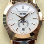 PP+ Factory Patek Philippe Annual Calendar 5396R-011 Rose gold Silver Dial (3) PP+ Factory Patek Philippe Annual Calendar 5396R-011 silver dial