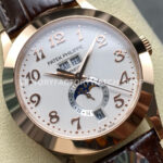 PP+ Factory Patek Philippe Annual Calendar 5396R-012 Rose Gold Arabic Numerals Silver Dial (2) PP+ Factory Patek Philippe Annual Calendar 5396R-012 38.5mm Rose Gold Arabic Numerals Silver Dial