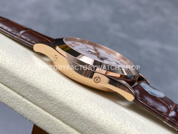 PP+ Factory Patek Philippe Annual Calendar 5396R-012 Rose Gold Arabic Numerals Silver Dial (8) PP+ Factory Patek Philippe Annual Calendar 5396R-012 38.5mm Rose Gold Arabic Numerals Silver Dial