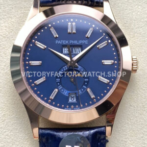 PP+ Factory Patek Philippe Annual Calendar 5396R-015 baguette blue dial