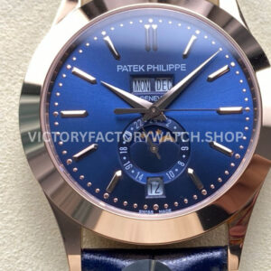 PP+ Factory Patek Philippe Annual Calendar 5396R-014 blue dial rose gold