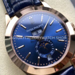 PP+ Factory Patek Philippe Annual Calendar 5396R-015 Rose gold Baguette Blue Dial (2) PP+ Factory Patek Philippe Annual Calendar 5396R-014 38.5mm Rose Gold Blue Dial