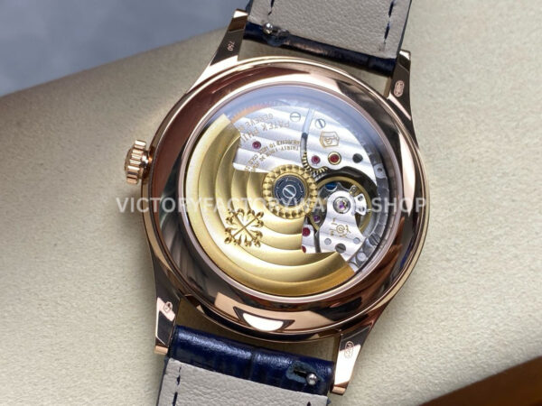 PP+ Factory Patek Philippe Annual Calendar 5396R-015 Rose gold Baguette Blue Dial (3) PP+ Factory Patek Philippe Annual Calendar 5396R-014 38.5mm Rose Gold Blue Dial