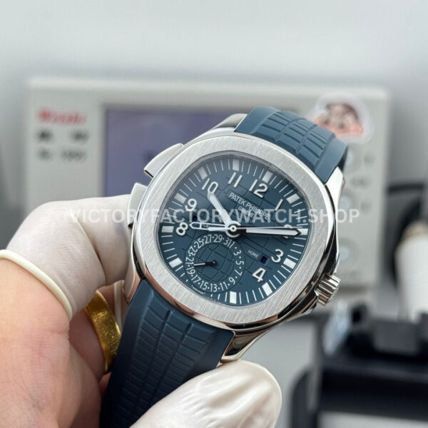PP Factory Patek Philippe Aquanaut 5164G-001 40.8mm White Gold Rubber Strap Blue Dial