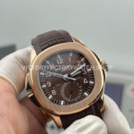 PP Factory Patek Philippe Aquanaut 5164R-001 40.8mm Rose Gold Rubber Strap Brown Dial