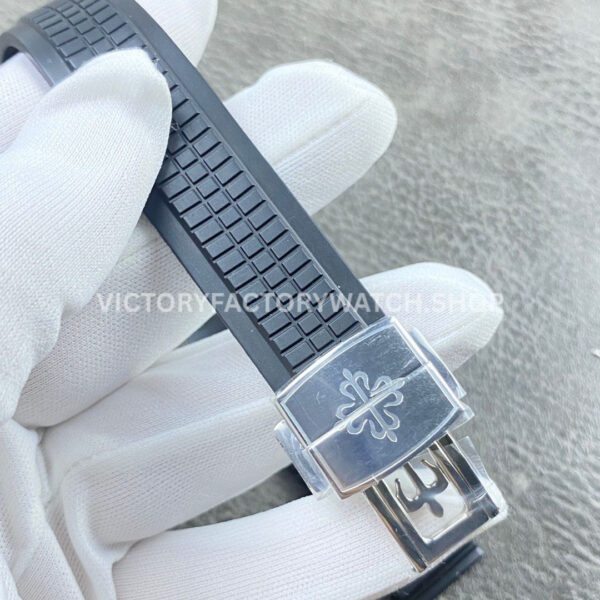 PP+ Factory Patek Philippe Aquanaut 5261 40mm Steel Black Rubber Strap Black Dial (2) PP+ Factory Patek Philippe Aquanaut 5261 39.9mm Steel Black Rubber Strap Black Dial