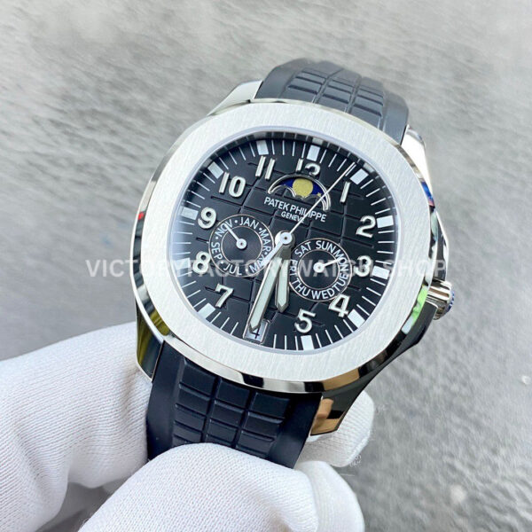 PP+ Factory Patek Philippe Aquanaut 5261 40mm Steel Black Rubber Strap Black Dial (7) PP+ Factory Patek Philippe Aquanaut 5261 39.9mm Steel Black Rubber Strap Black Dial