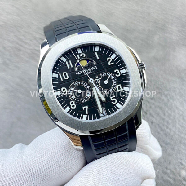 PP+ Factory Patek Philippe Aquanaut 5261 40mm Steel Black Rubber Strap Black Dial (8) PP+ Factory Patek Philippe Aquanaut 5261 39.9mm Steel Black Rubber Strap Black Dial