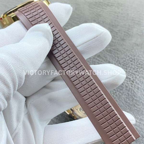 PP+ Factory Patek Philippe Aquanaut 5261R 39.9mm Rose Gold Brown Rubber Strap Brown Dial