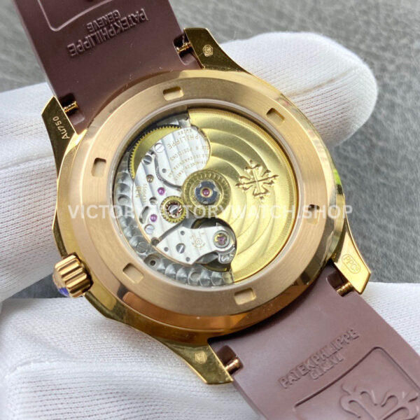 PP+ Factory Patek Philippe Aquanaut 5261R 39.9mm Rose Gold Brown Rubber Strap Brown Dial