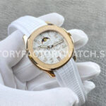 PP+ Factory Patek Philippe Aquanaut 5261R 39.9mm Rose Gold White Rubber Strap White Dial