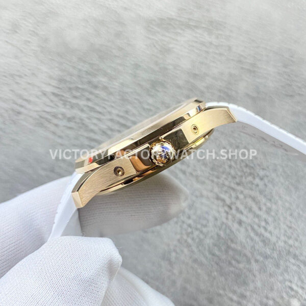 PP+ Factory Patek Philippe Aquanaut 5261R 39.9mm Rose Gold White Rubber Strap White Dial