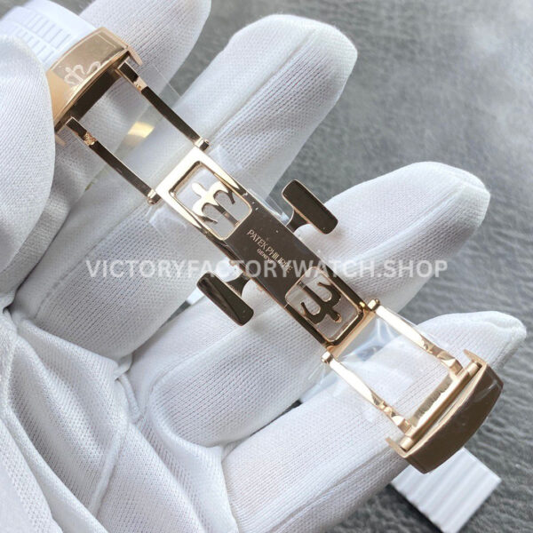 PP+ Factory Patek Philippe Aquanaut 5261R 39.9mm Rose Gold White Rubber Strap White Dial