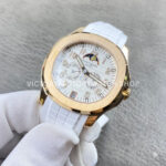 PP+ Factory Patek Philippe Aquanaut 5261R 39.9mm Rose Gold White Rubber Strap White Dial