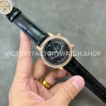 PP Factory Patek Philippe Celestial Moon 6104R-001 44mm Rose Gold Diamond Bezel Leather Black Dial
