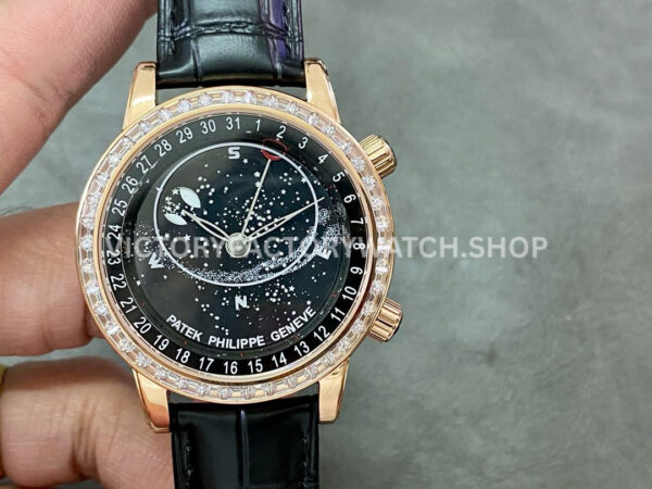 PP Factory Patek Philippe Celestial Moon 6104R-001 black dial rose gold