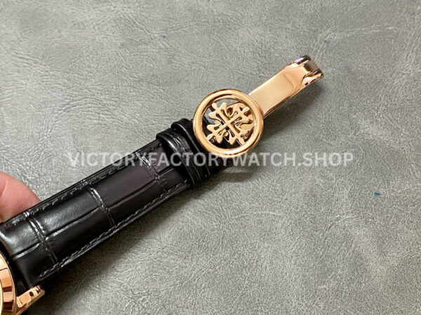 PP Factory Patek Philippe Celestial Moon 6102R-001 44mm Rose Gold Leather Black Dial (8) PP Factory Patek Philippe Celestial Moon 6102R-001 44mm Rose Gold Leather Black Dial