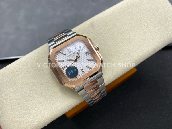 PP+ Factory Patek Philippe Cubitus 5821 45mm Half Rose Gold White Dial (9) PP+ Factory Patek Philippe Cubitus 5821 45mm Half Rose Gold White Dial