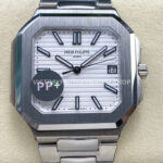 PP+ Factory Patek Philippe Cubitus 5821 45mm White Dial (2) PP+ Cubitus 5821 white dial 45mm minimal layout