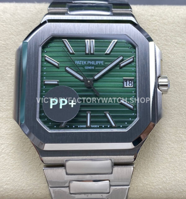 PP+ Cubitus 5821 green dial 45mm modern steel style