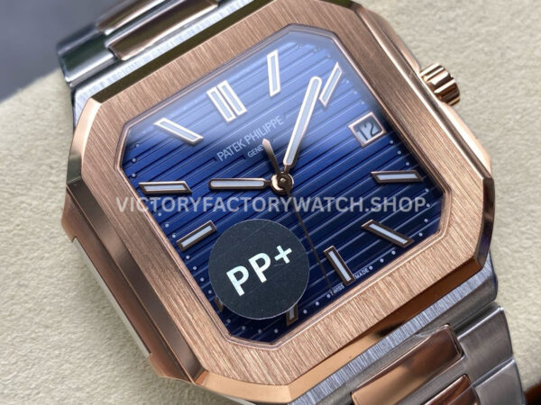 PP+ Factory Patek Philippe Cubitus 58211AR-001 45mm Half Rose Gold Blue Dial (5) PP+ Factory Patek Philippe Cubitus 5821/1AR-001 45mm Half Rose Gold Blue Dial