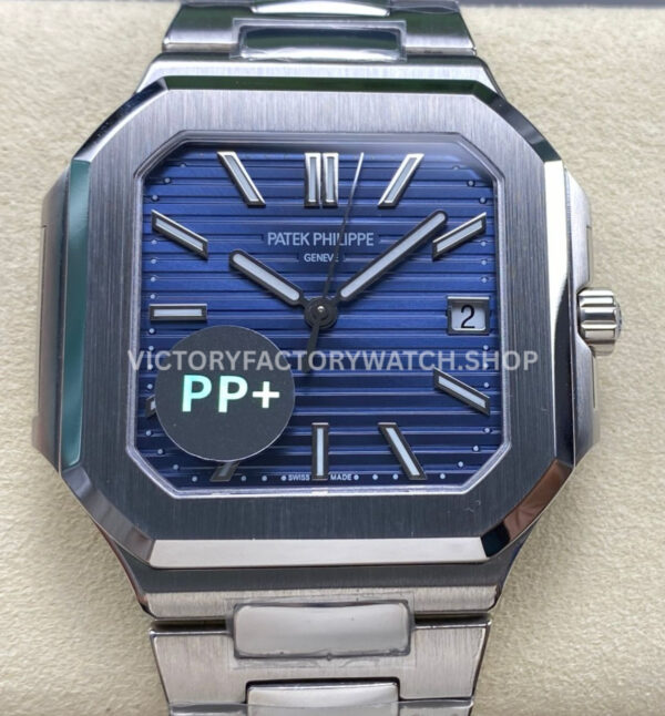 PP+ Factory Patek Philippe Cubitus 71281G-001 45mm Blue Dial (1) PP+ Cubitus 7128 blue dial white gold 45mm profile