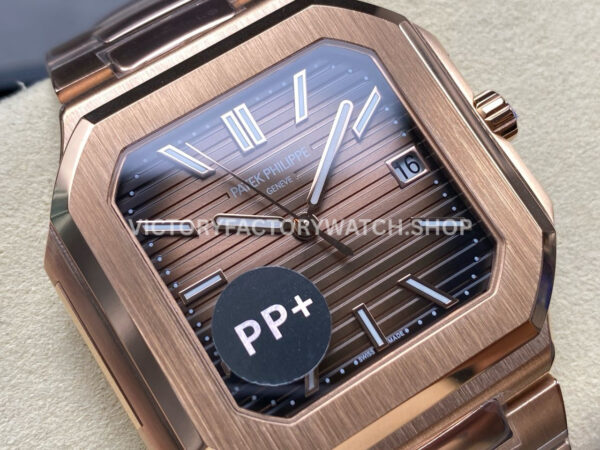 PP+ Factory Patek Philippe Cubitus 7128/1R-001 45mm Full Rose Gold Brown Dial