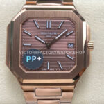 PP+ Factory Patek Philippe Cubitus 71281R-001 45mm Rose Gold Brown Dial (4) PP+ Cubitus 7128 brown dial rose gold 45mm classic