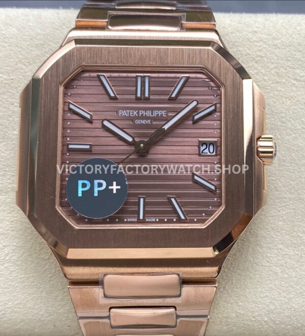 PP+ Factory Patek Philippe Cubitus 71281R-001 45mm Rose Gold Brown Dial (4) PP+ Cubitus 7128 brown dial rose gold 45mm classic