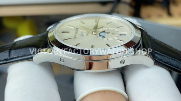 PPF Factory Patek Philippe Annual Calendar 5396G-011 38mm White Gold Leather Strap Silver Dial (2) PPF Factory Patek Philippe Annual Calendar 5396G-011 38mm White Gold Leather Strap Silver Dial