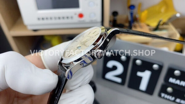 PPF Factory Patek Philippe Annual Calendar 5396G-011 38mm White Gold Leather Strap Silver Dial (3) PPF Factory Patek Philippe Annual Calendar 5396G-011 38mm White Gold Leather Strap Silver Dial
