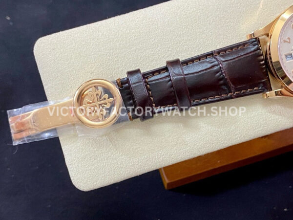 PPF Factory Patek Philippe Annual Calendar 5396R-012 38mm Rose Gold Leather Strap Arabic (8) PPF Factory Patek Philippe Annual Calendar 5396R-012 38mm Rose Gold Leather Strap Arabic Numerals Silver Dial
