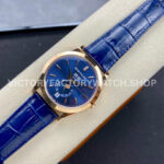 PPF Factory Patek Philippe Annual Calendar 5396R-014 38mm Rose Gold Leather Strap Blue Dial
