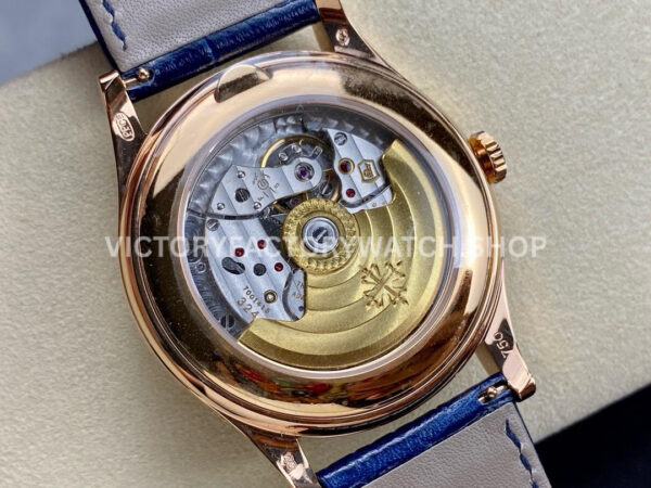 PPF Factory Patek Philippe Annual Calendar 5396R-014 38mm Rose Gold Leather Strap Blue Dial