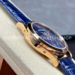 PPF Factory Patek Philippe Annual Calendar 5396R-014 38mm Rose Gold Leather Strap Blue Dial