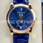 PPF Factory Patek Philippe Annual Calendar 5396R 014 blue dial rose gold leather strap