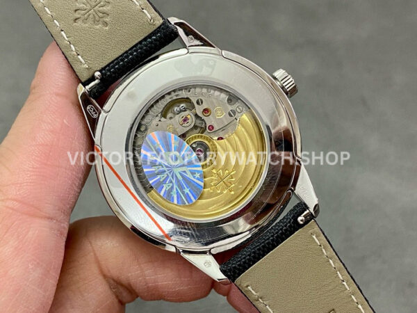 PPF Factory Patek Philippe Calatrava 5226G-001 40mm White Gold Canvas Strap Arabic Numerals Blac (7) PPF Factory Patek Philippe Calatrava 5226G-001 40mm White Gold Canvas Strap Arabic Numerals Black Dial
