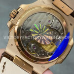 PPF Factory Patek Philippe Nautilus 40mm 5712R-001 Rose Gold Leather Strap Brown Dial