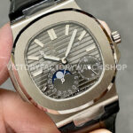 PPF Factory Patek Philippe Nautilus 40mm 5712G-001 White Gold Leather Grey Dial (2) PPF Factory Patek Philippe Nautilus 5712G-001 40mm White Gold Leather Strap Grey Dial