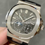 PPF Factory Patek Philippe Nautilus 40mm 5712G-001 White Gold Leather Grey Dial (4) PPF Factory Patek Philippe Nautilus 5712G-001 40mm White Gold Leather Strap Grey Dial