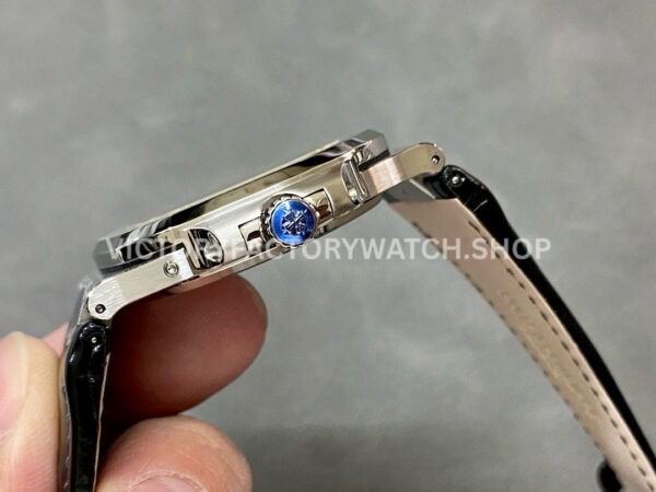 PPF Factory Patek Philippe Nautilus 40mm 5712G-001 White Gold Leather Grey Dial (5) PPF Factory Patek Philippe Nautilus 5712G-001 40mm White Gold Leather Strap Grey Dial