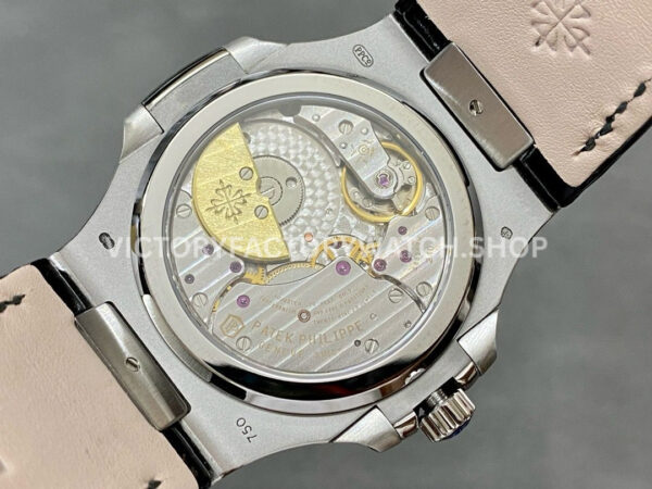 PPF Factory Patek Philippe Nautilus 40mm 5712G-001 White Gold Leather Grey Dial (8) PPF Factory Patek Philippe Nautilus 5712G-001 40mm White Gold Leather Strap Grey Dial