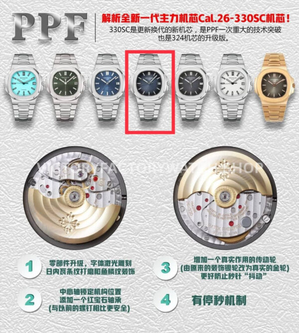 PPF Factory Patek Philippe Nautilus 5711/1A-010 40mm Full Steel Blue Dial