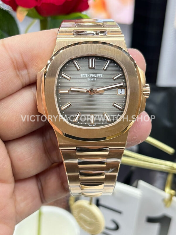 PPF Factory Patek Philippe Nautilus 57111R-001 40mm Full Rose Gold Brown Dial (2) PPF Factory Patek Philippe Nautilus 5711/1R-001 40mm Full Rose Gold Grey Dial