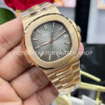 PPF Factory Patek Philippe Nautilus 57111R-001 40mm Full Rose Gold Brown Dial (3) PPF Factory Patek Philippe Nautilus 5711/1R-001 40mm Full Rose Gold Grey Dial