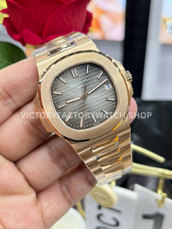PPF Factory Patek Philippe Nautilus 57111R-001 40mm Full Rose Gold Brown Dial (3) PPF Factory Patek Philippe Nautilus 5711/1R-001 40mm Full Rose Gold Grey Dial