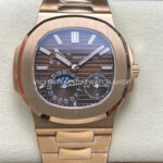 PPF Factory Patek Philippe Nautilus 5712-1R Rose Gold Brown Dial (10) Patek Philippe Nautilus 5712/1R full rose gold brown dial