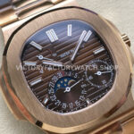 PPF Factory Patek Philippe Nautilus 5712-1R Rose Gold Brown Dial (2) PPF Factory Patek Philippe Nautilus 5712/1R Full Rose Gold Brown Dial